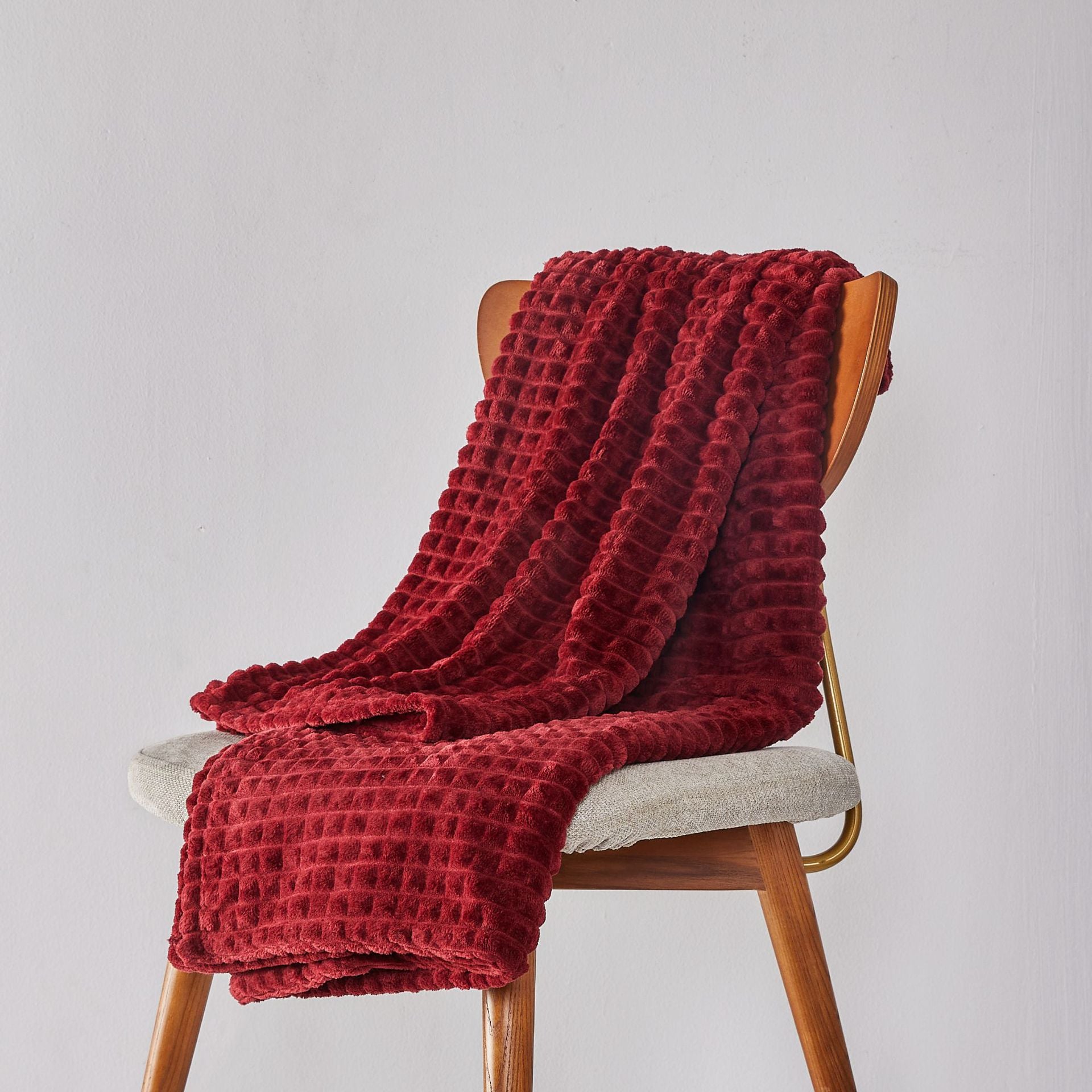 LNS LuxeWarm red flannel blanket rich cozy premium style