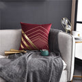 LNS cushion 45x45 wine red elegant pillow rich cozy style