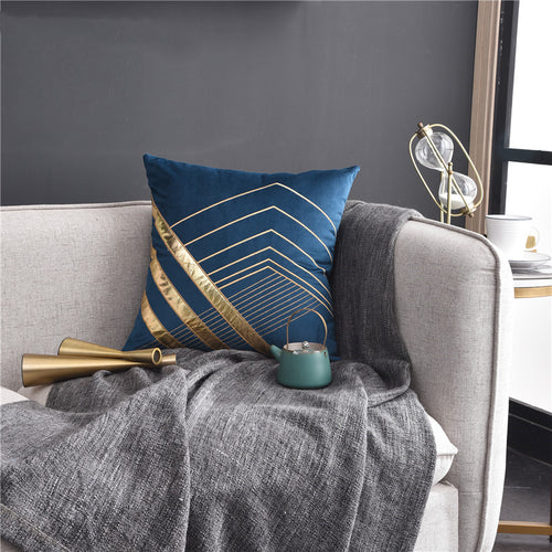 LNS cushion 45x45 blue elegant decorative pillow modern decor