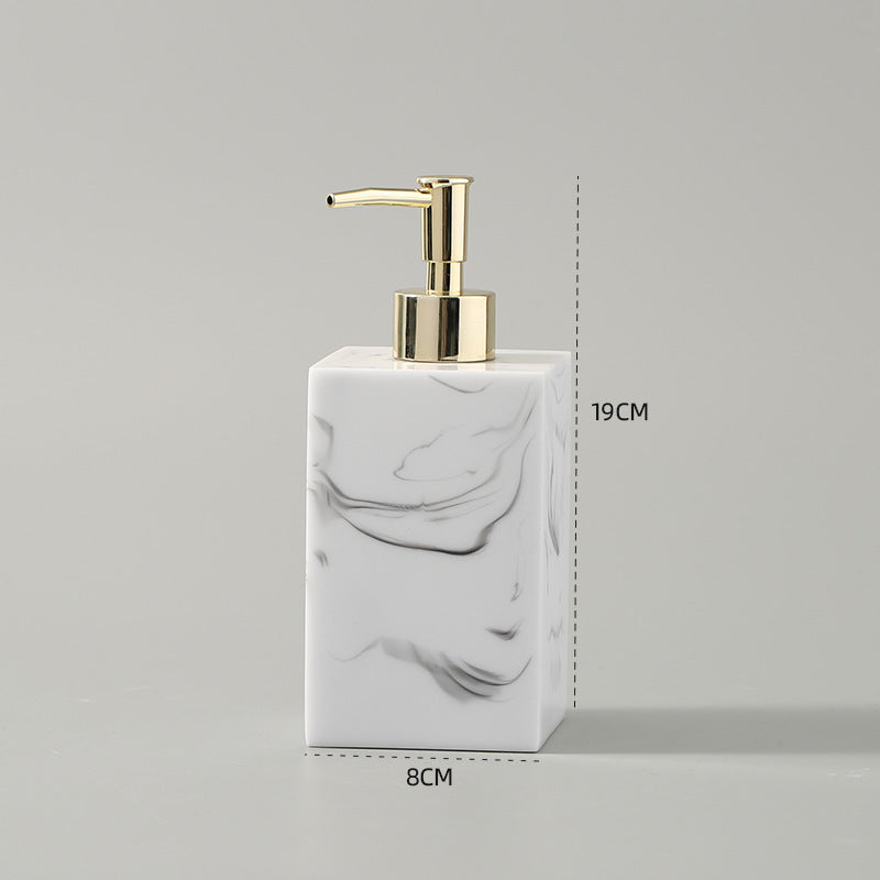 LNS ClearFlow white and gold luxury bathroom dispenser